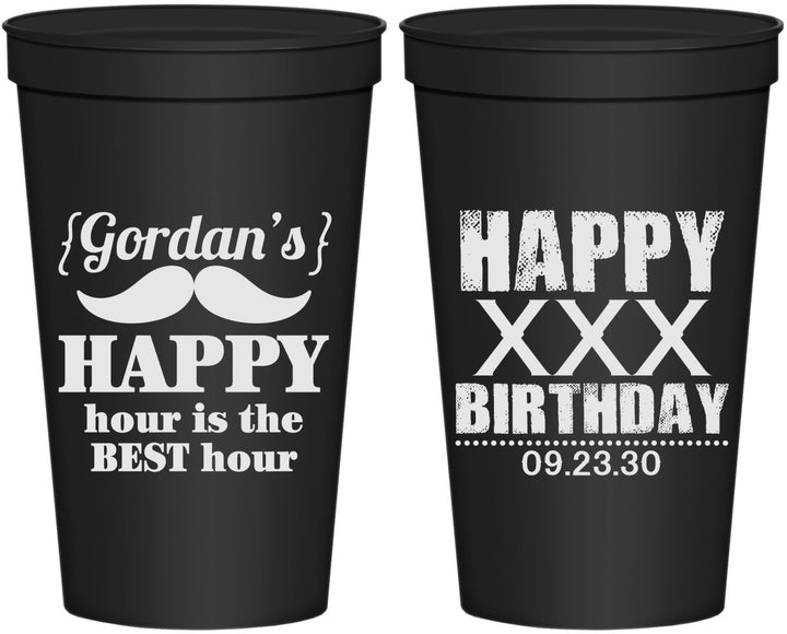 Personalized Birthday 22 oz Stadium Cups - 30th | 20013