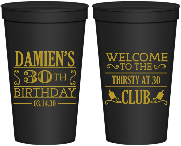 Personalized Birthday 22 oz Stadium Cups - 30th | 20016