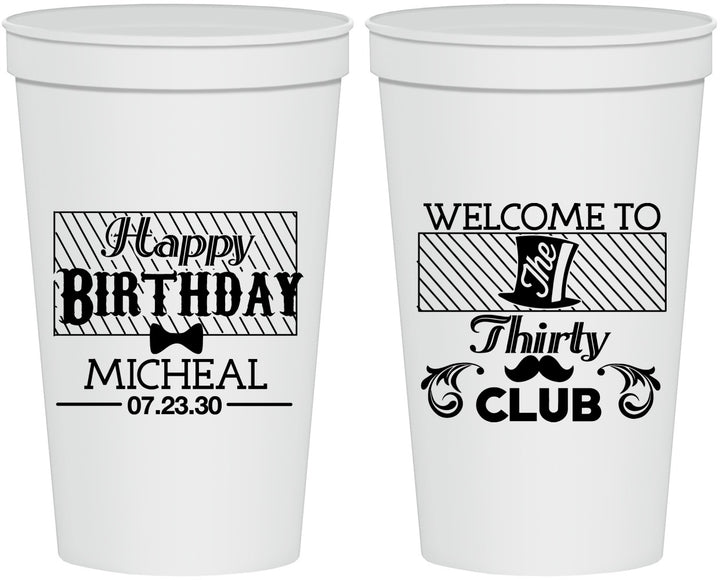 Personalized Birthday 22 oz Stadium Cups - 30th | 20018