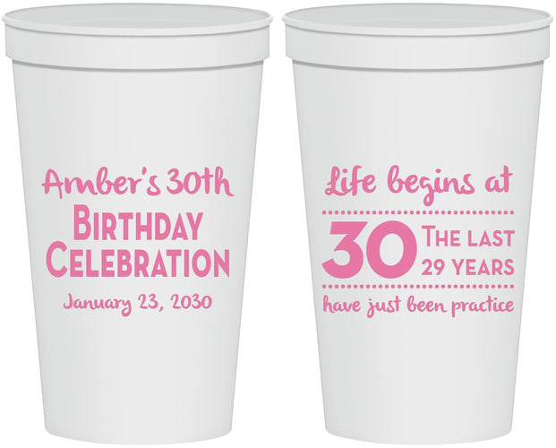 Personalized Birthday 22 oz Stadium Cups - 30th The Last 29 Years | 20019