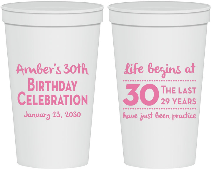 Personalized Birthday 22 oz Stadium Cups - 30th The Last 29 Years | 20019
