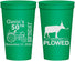 Personalized Birthday 22 oz Stadium Cups - 50th Lets Get Plowed | 20037
