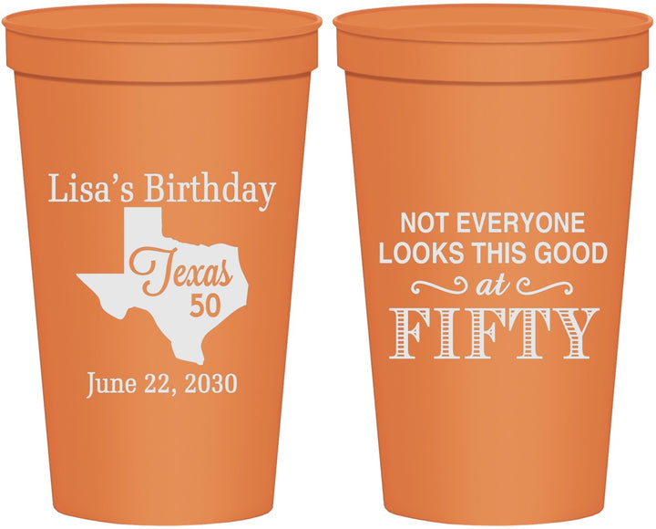 Personalized Birthday 22 oz Stadium Cups - 50th | 20051
