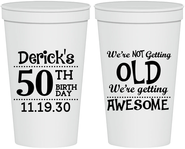 Personalized Birthday 22 oz Stadium Cups - 50th | 20052