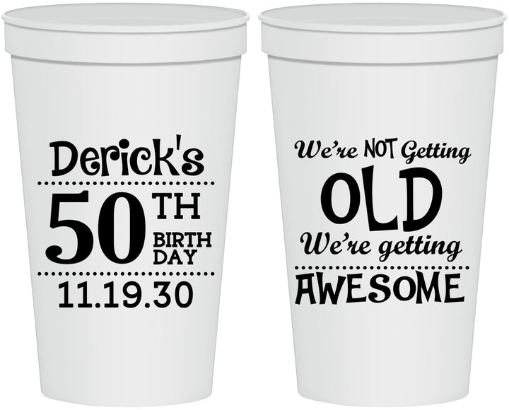 Personalized Birthday 22 oz Stadium Cups - 50th | 20052