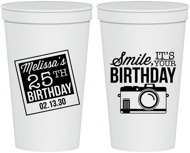 Personalized Birthday 22 oz Stadium Cups - 25th | 20053