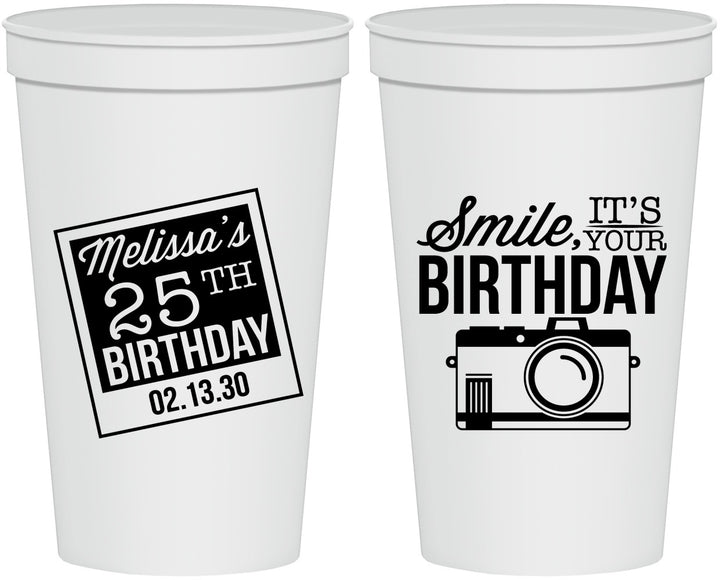 Personalized Birthday 22 oz Stadium Cups - 25th | 20053