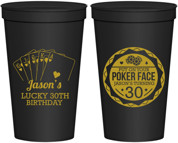 Personalized Birthday 22 oz Stadium Cups - 30th Las Vegas | 20060