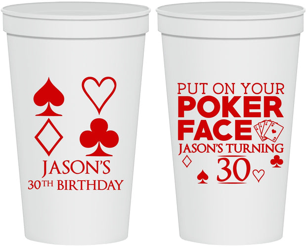 Personalized Birthday 22 oz Stadium Cups - 30th Las Vegas | 20062