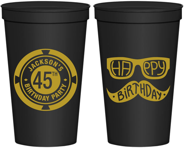 Personalized Birthday 22 oz Stadium Cups - 45th Las Vegas | 20064