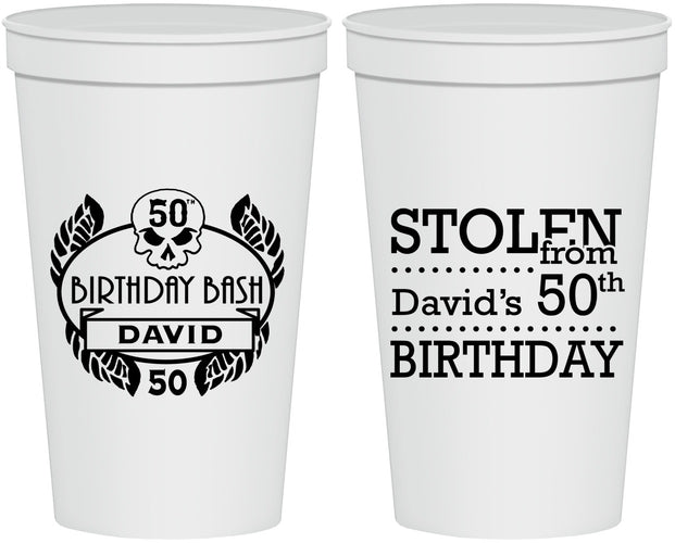 Personalized Birthday 22 oz Stadium Cups - 50th | 20068