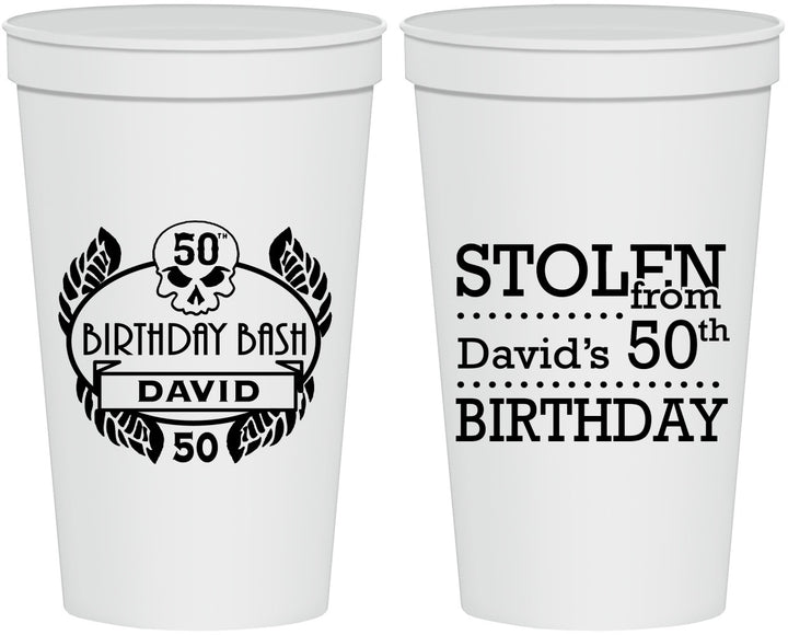 Personalized Birthday 22 oz Stadium Cups - 50th | 20068