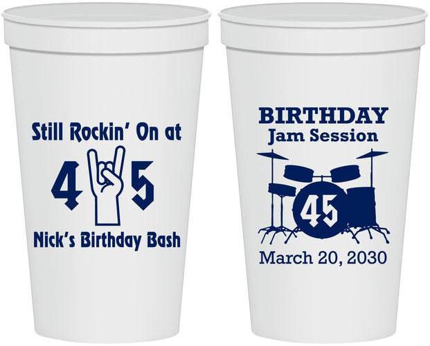 Personalized Birthday 22 oz Stadium Cups - 45th Jam Session | 20069