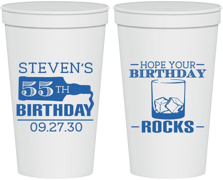 Personalized Birthday 22 oz Stadium Cups - 55th | 20090