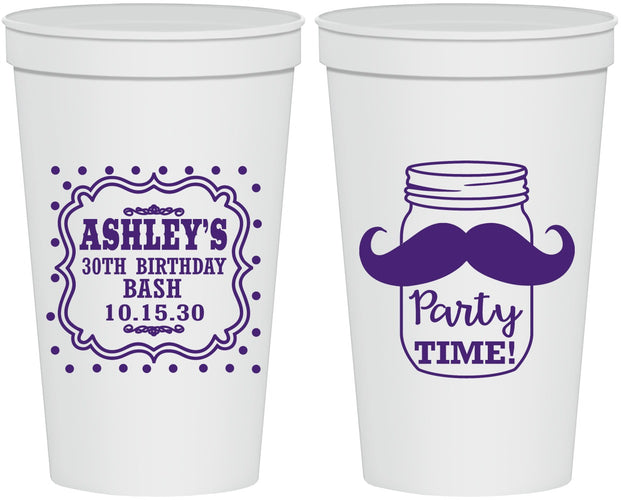 Personalized Birthday 22 oz Stadium Cups - 20th | 20096