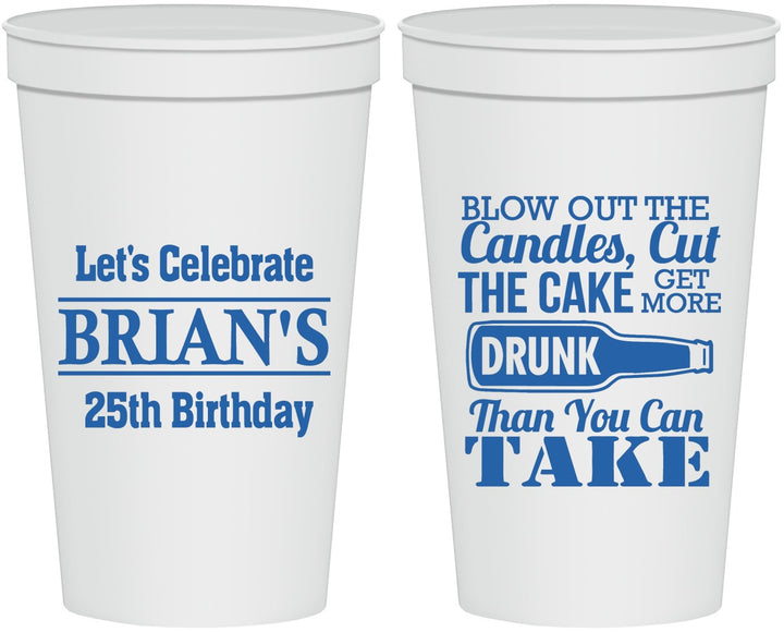 Personalized Birthday 22 oz Stadium Cups - 25th | 20100