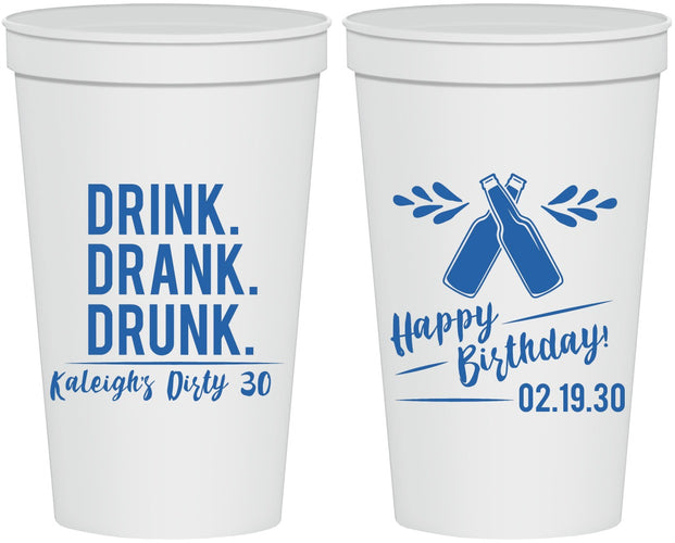 Personalized Birthday 22 oz Stadium Cups - 30th Dirty | 20110