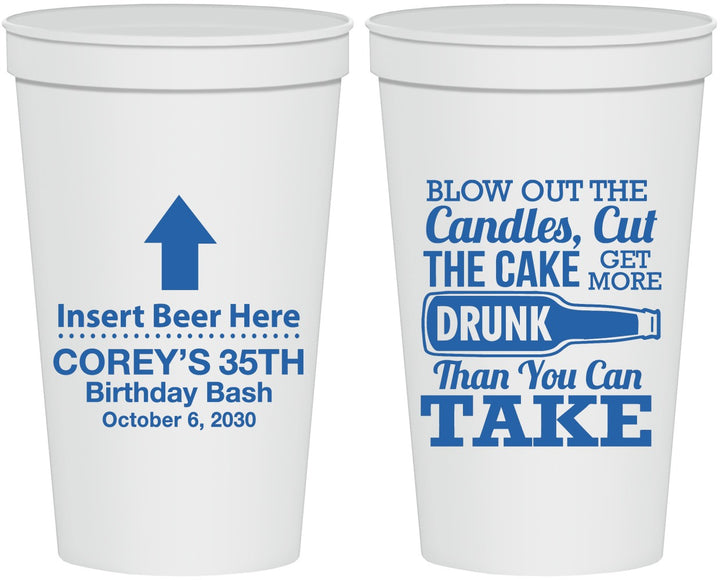 Personalized Birthday 22 oz Stadium Cups - 35th | 20111