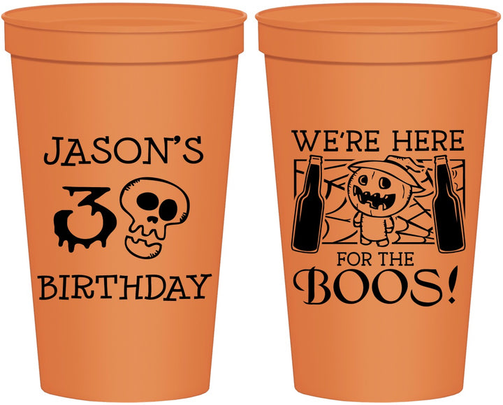 Personalized Birthday 22 oz Stadium Cups - 30th Halloween | 20112