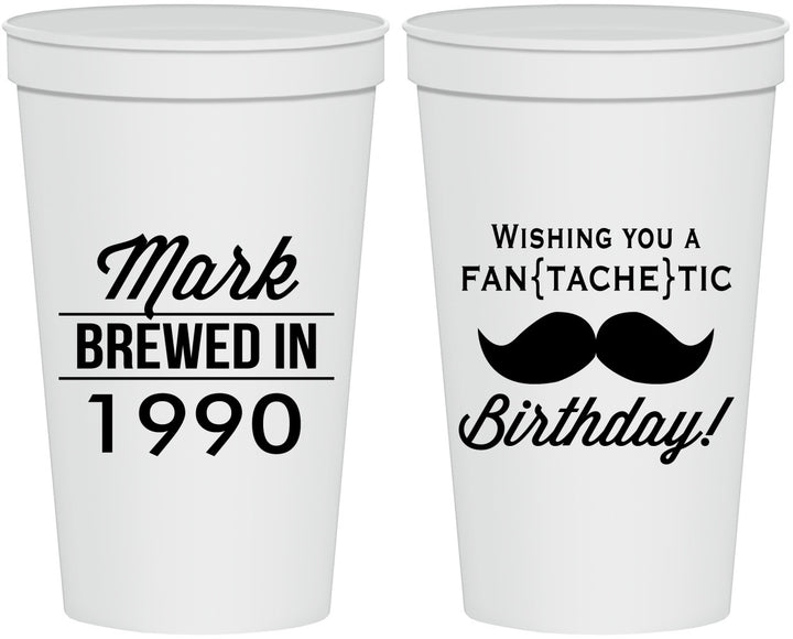Personalized Birthday 22 oz Stadium Cups - 40th | 20119