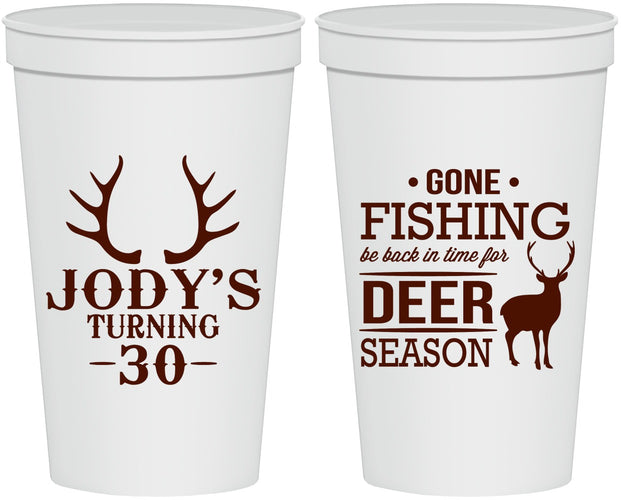 Personalized Birthday 22 oz Stadium Cups - 30th Deer Season | 20127