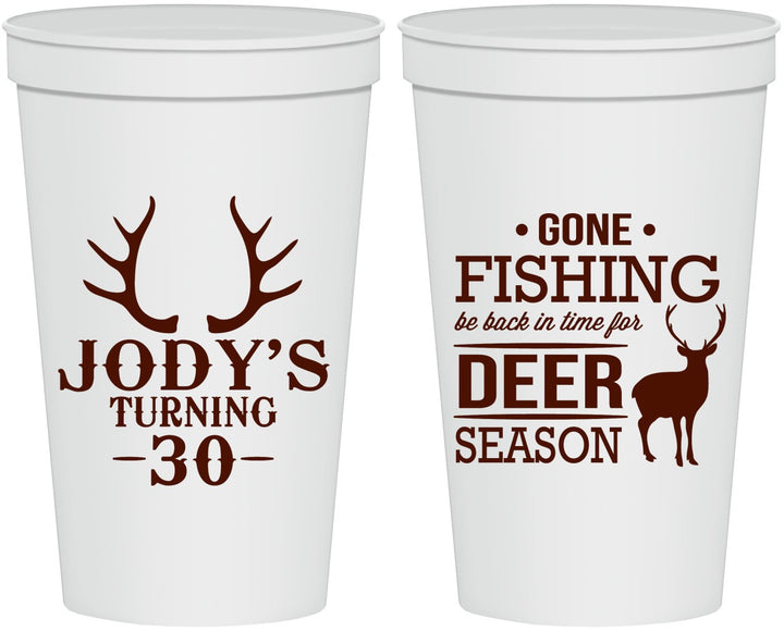 Personalized Birthday 22 oz Stadium Cups - 30th Deer Season | 20127