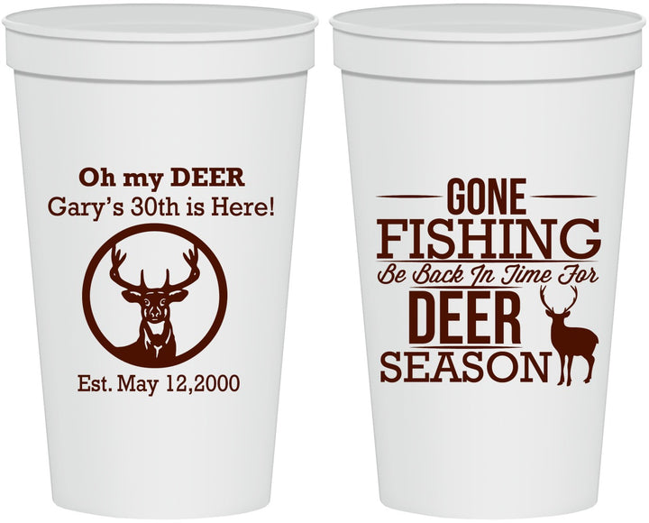 Personalized Birthday 22 oz Stadium Cups - 30th Deer Season | 20129