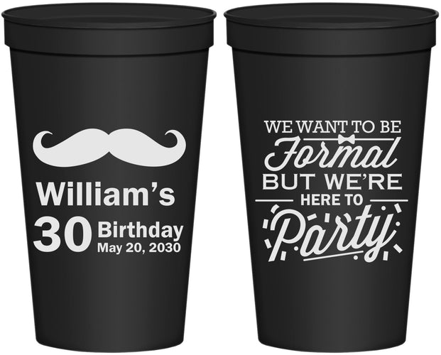 Personalized Birthday 22 oz Stadium Cups - 30th | 20132