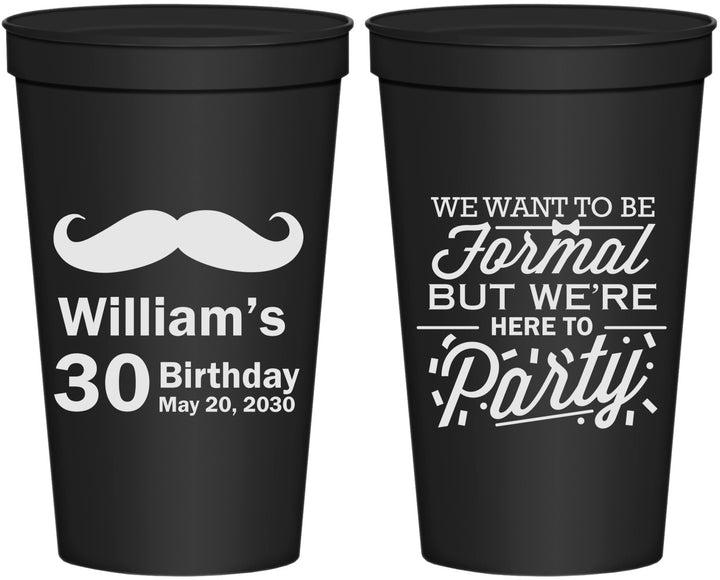 Personalized Birthday 22 oz Stadium Cups - 30th | 20132