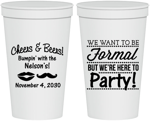 Personalized Birthday 22 oz Stadium Cups - Cheers Beers Formal | 20133
