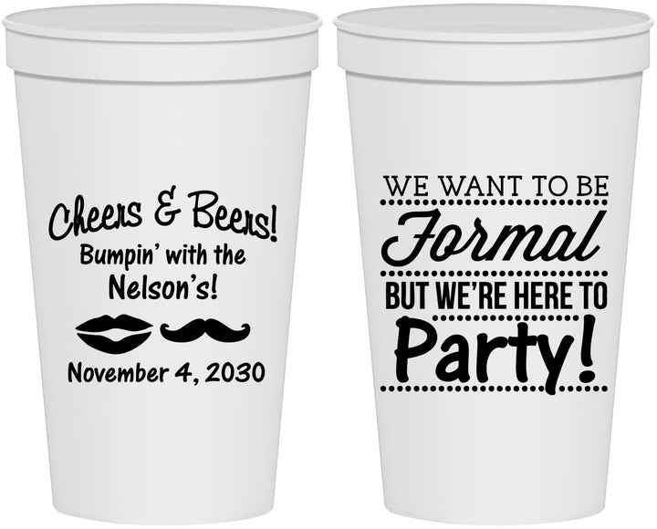 Personalized Birthday 22 oz Stadium Cups - Cheers Beers Formal | 20133