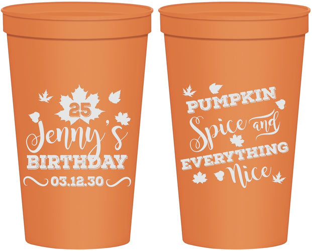 Personalized Birthday 22 oz Stadium Cups - 25th Thanksgiving | 20144