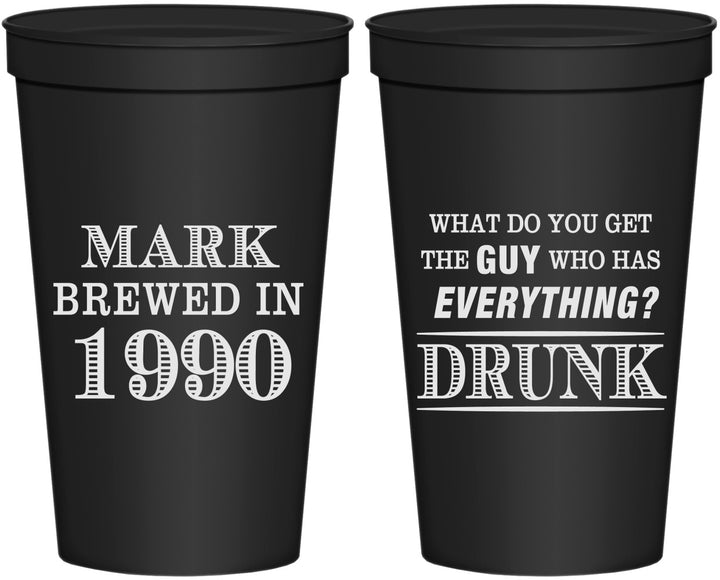 Personalized Birthday 22 oz Stadium Cups - 40th | 20148