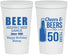 Personalized Birthday 22 oz Stadium Cups - Cheers Beers To 50 Years | 20160