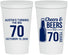 Personalized Birthday 22 oz Stadium Cups - Cheers Beers To 70 Years | 20161