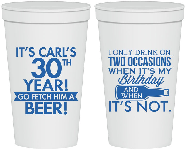 Personalized Birthday 22 oz Stadium Cups - 30th | 20170