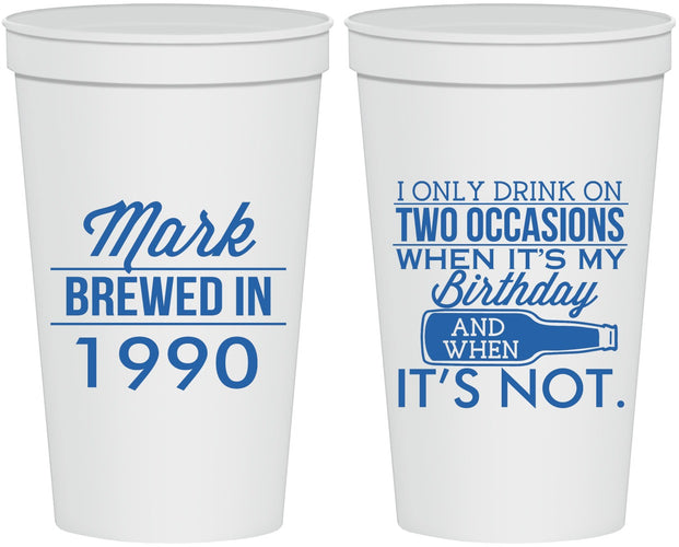 Personalized Birthday 22 oz Stadium Cups - 40th | 20171