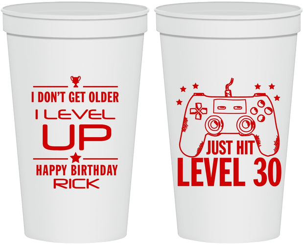 Personalized Birthday 22 oz Stadium Cups - 30th Video Games | 20179