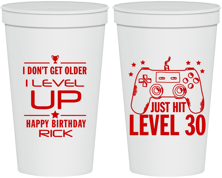 Personalized Birthday 22 oz Stadium Cups - 30th Video Games | 20179