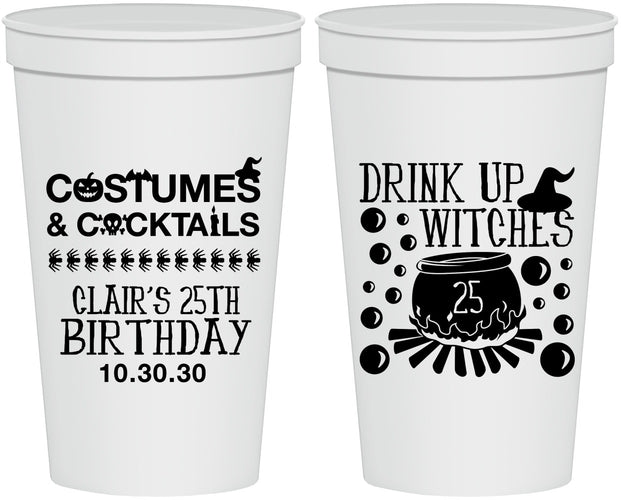 Personalized Birthday 22 oz Stadium Cups - 25th Halloween | 20184