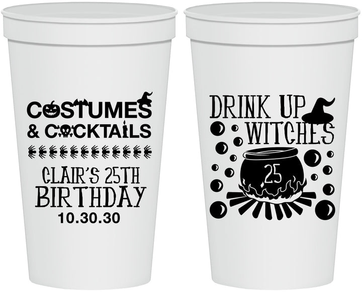 Personalized Birthday 22 oz Stadium Cups - 25th Halloween | 20184