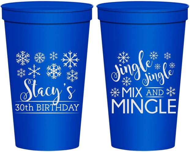 Personalized Birthday 22 oz Stadium Cups - 30th Christmas | 20188
