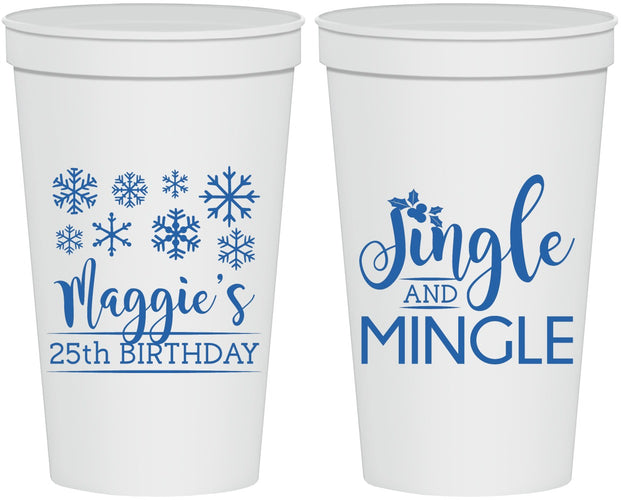 Personalized Birthday 22 oz Stadium Cups - 25th Christmas | 20197