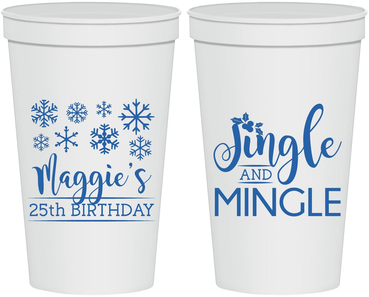 Personalized Birthday 22 oz Stadium Cups - 25th Christmas | 20197