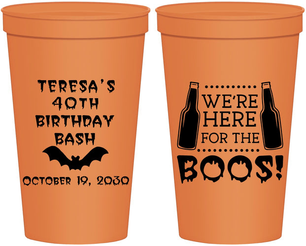 Personalized Birthday 22 oz Stadium Cups - 40th Halloween | 20198