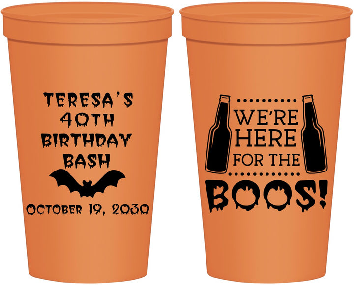 Personalized Birthday 22 oz Stadium Cups - 40th Halloween | 20198
