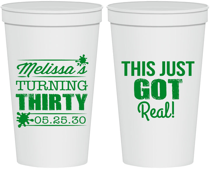 Personalized Birthday 22 oz Stadium Cups - 30th | 20213