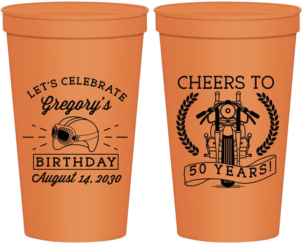 Personalized Birthday 22 oz Stadium Cups - Cheers To 50 Years | 20220