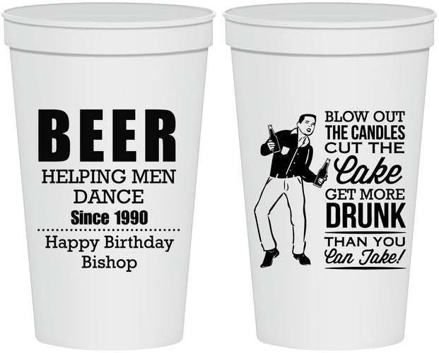 Personalized Birthday 22 oz Stadium Cups - 40th | 20231