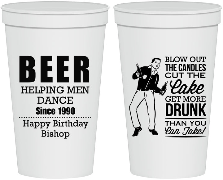 Personalized Birthday 22 oz Stadium Cups - 40th | 20231